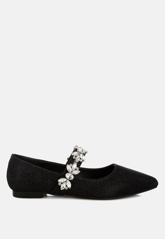 The Pretty Spot™ Flavia Diamante Brooch Glitter Ballerinas | The Pretty Spot