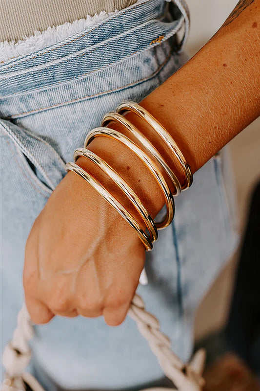 The Pretty Spot™ Gold Multi Layer Bangle Bracelet – The Pretty Spot