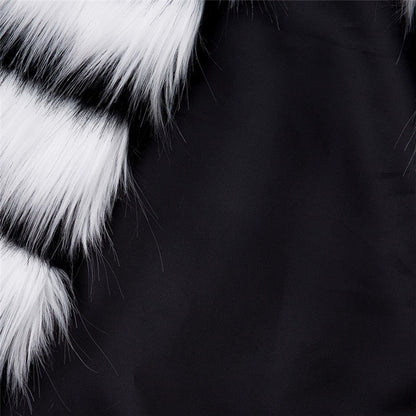Black & White Editorial Faux Fur Jacket | The Pretty Spot
