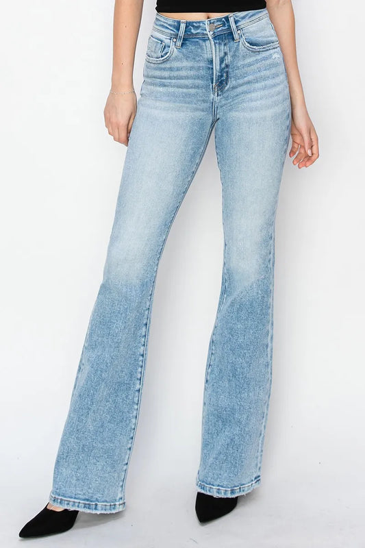 The Pretty Spot™ High‑Waist Wide‑Leg Pleated Jeans | The Pretty Spot