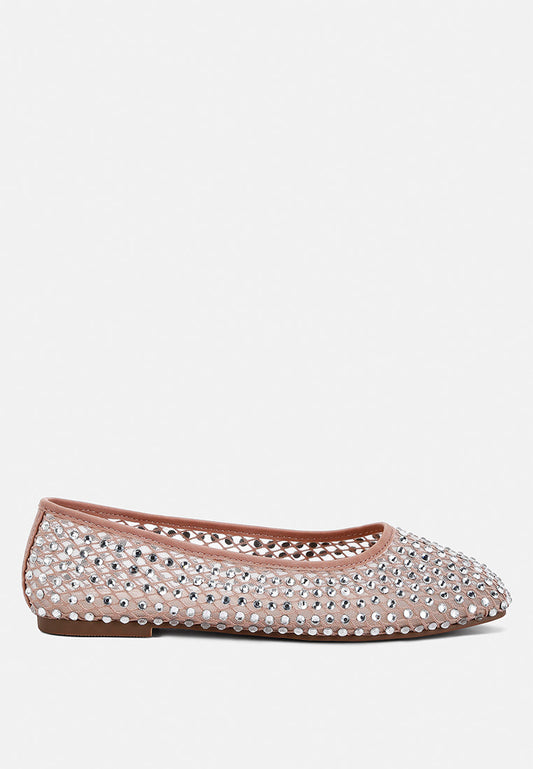 The Pretty Spot™ Rhinestone Mesh Ballerina Flats | The Pretty Spot