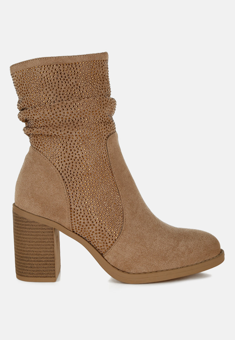 The Pretty Spot™ Slouchy Rhinestone Ankle Boots – Fall Trend | The Pretty Spot