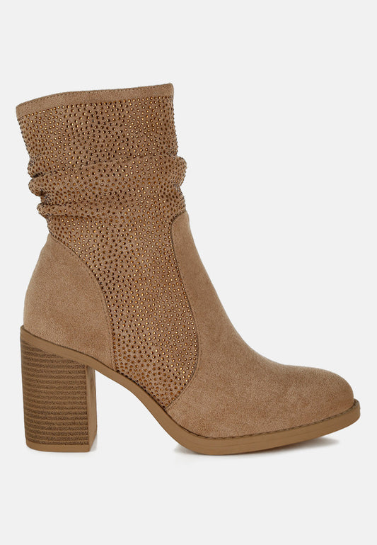 The Pretty Spot™ Slouchy Rhinestone Ankle Boots – Fall Trend | The Pretty Spot