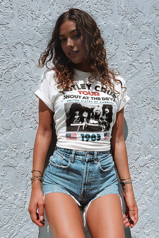 The Pretty Spot™ Motley Crüe 1983 Devil Tour Graphic Tee | Vintage Band Shirt | The Pretty Spot
